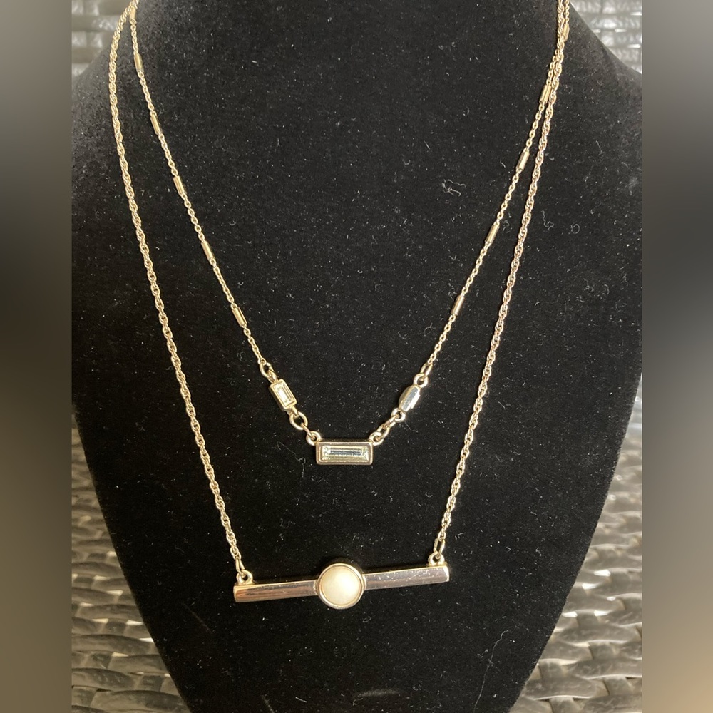 WHBM double chain gold necklace